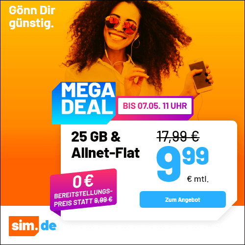 5G Deal bei SIM.de im 1&1-Netz